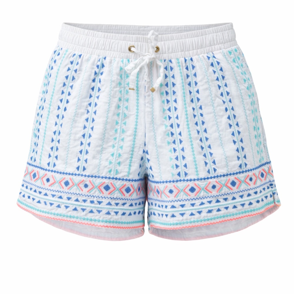 Lilly Pulitzer Katia Geo Embroidered Pull On Shorts XS